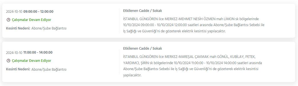 Bu geceden itibaren İstanbul'un 20 ilçesinde elektrik kesintileri yaşanacak 11